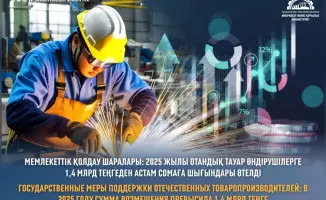 Государственная поддержка отечественных товаропроизводителей в 2025 году достигла 1,4 млрд тенге