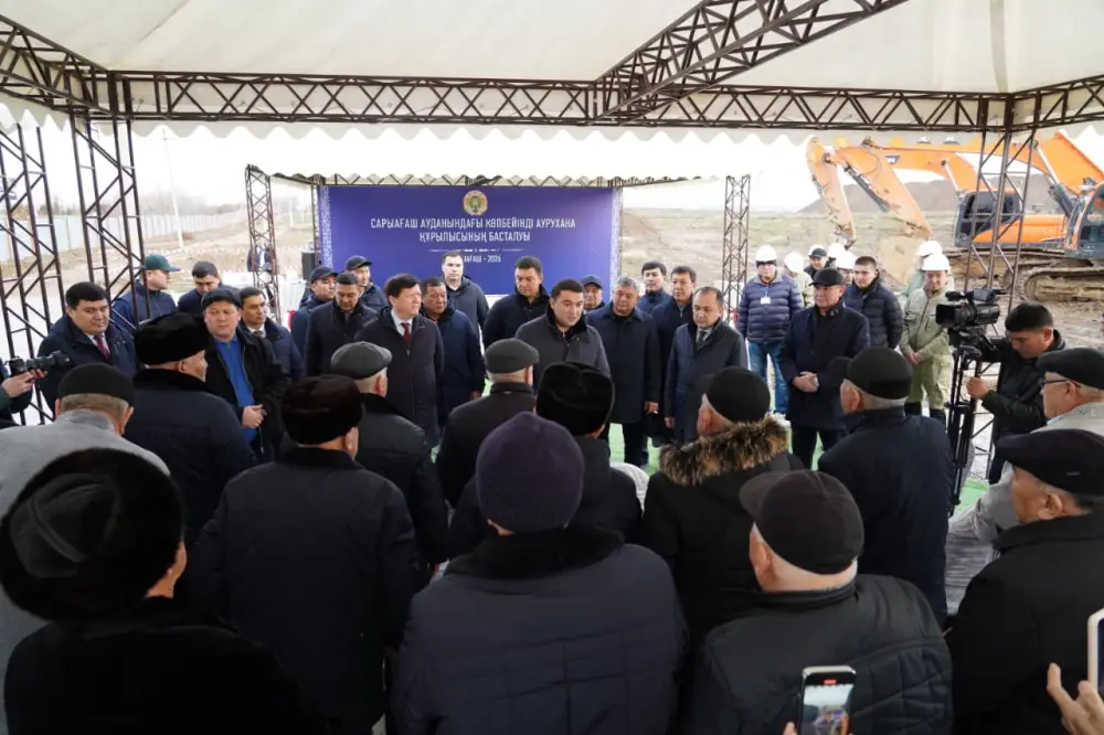 В РАМКАХ ПОРУЧЕНИЯ ПРЕЗИДЕНТА В САРЫАГАШЕ НАЧАТО СТРОИТЕЛЬСТВО СОВРЕМЕННОЙ МНОГОПРОФИЛЬНОЙ БОЛЬНИЦЫ НА 300 КОЕК (6)