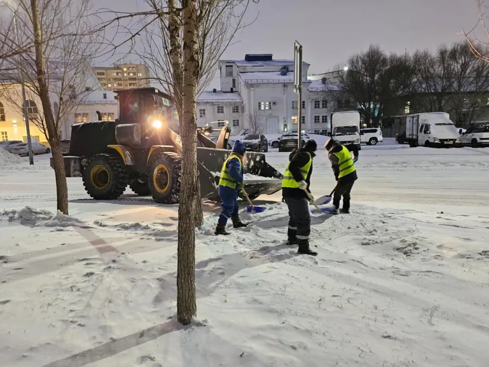 В Астане продолжается уборка снега: задействованы почти 1 300 единиц спецтехники (4)