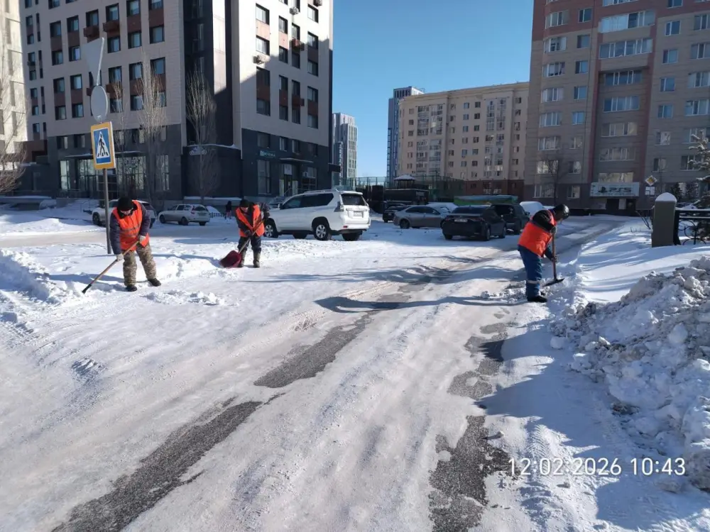 Около двух тысяч единиц спецтехники задействованы в снегоуборочных работах в Астане (10)