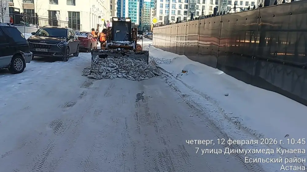 Около двух тысяч единиц спецтехники задействованы в снегоуборочных работах в Астане (3)