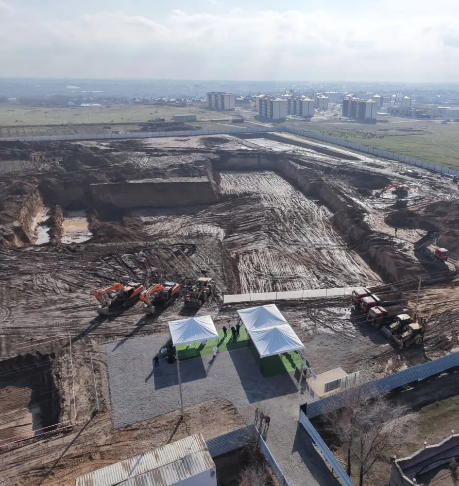 В РАМКАХ ПОРУЧЕНИЯ ПРЕЗИДЕНТА В САРЫАГАШЕ НАЧАТО СТРОИТЕЛЬСТВО СОВРЕМЕННОЙ МНОГОПРОФИЛЬНОЙ БОЛЬНИЦЫ НА 300 КОЕК (7)