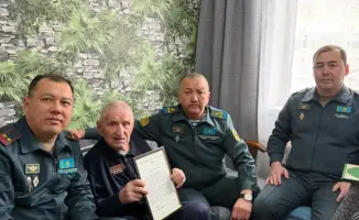 100-летие ветерана Второй мировой войны Василия Григораша в Павлодаре