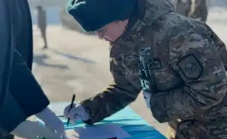 Церемония принятия Военной присяги гвардейцев в Семее