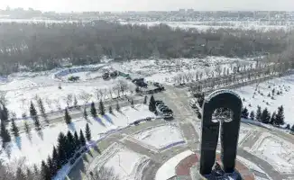 Строительство Площади государственных символов в Семее к 180-летию Абая Кунанбаева