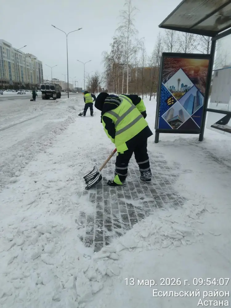 Более 1 800 единиц спецтехники задействовано в снегоуборочных работах в Астане (5)