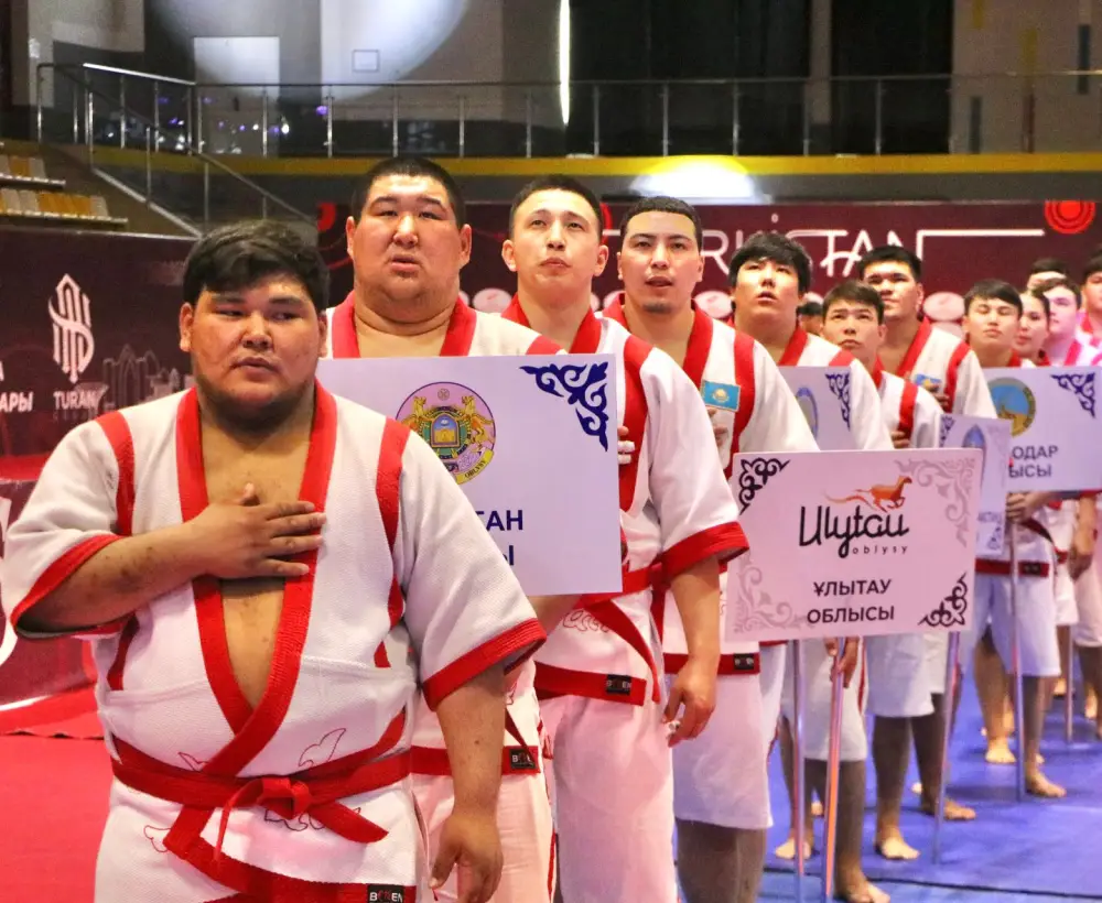 В ТУРКЕСТАНЕ СОСТОЯЛОСЬ ТОРЖЕСТВЕННОЕ ОТКРЫТИЕ КУБКА КАЗАХСТАНА ПО ҚАЗАҚ КҮРЕСІ (6)