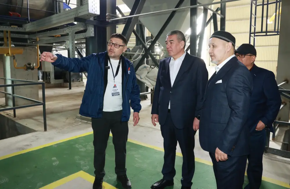 Производство мраморной муки и сухих строительных смесей запустили в Жамбылской области (7)