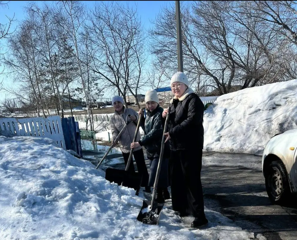 В Алтынсаринском районе прошла акция «Снежный десант» (2)