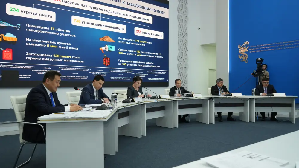 Круглый стол в Службе центральных коммуникаций при Президенте РК по подготовке к паводкам (6)