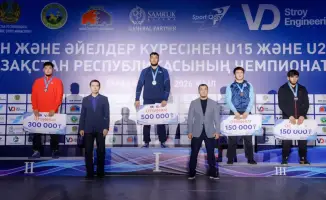 Ризабек Айтмухан завоевал титул чемпиона Казахстана в весе 125 кг на чемпионате U15 и U23