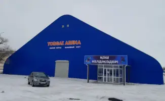 В Джангельдинском районе Костанайской области открыт новый крытый хоккейный корт
