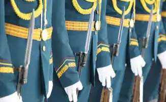 Национальные орнаменты на форме и технике Национальной гвардии МВД РК