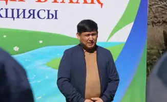 Субботник на роднике «Көзді ата» в Ордабасе