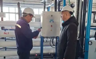 Заместитель Председателя Комитета госэнергонадзора Илья Рожков проверил ход подготовки к отопительному сезону и ремонту на Кызылординской ТЭЦ