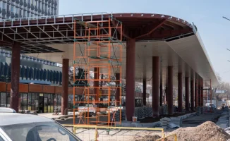 Алматы: продолжается строительство транспортно-остановочных комплексов у 'Саяхат'