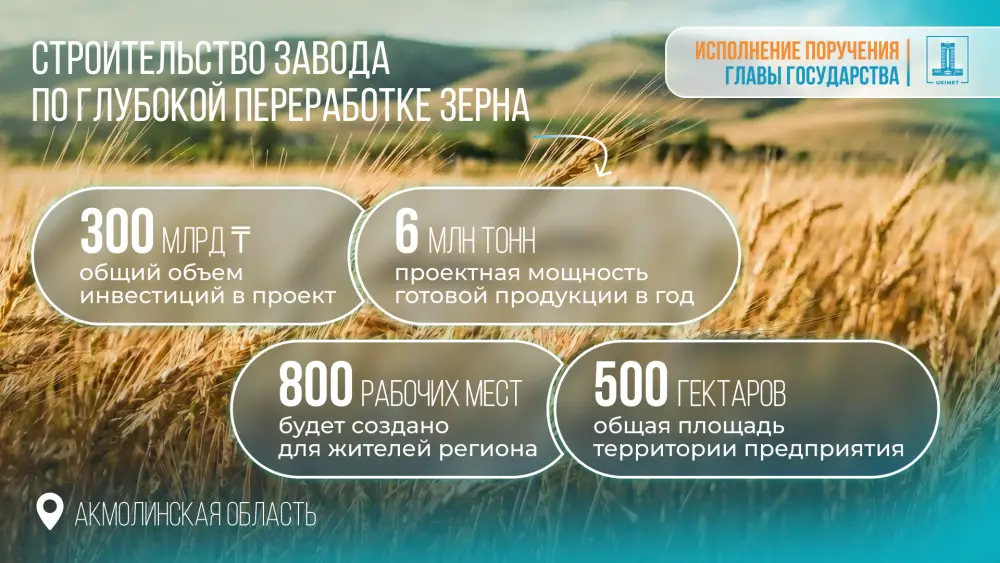 Правительством Казахстана одобрено Соглашение об инвестициях: в Акмолинской области построят завод по глубокой переработке зерна (2)