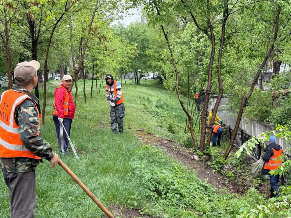 Набережная Большой Алматинки очищена на участке Толе би – Райымбека (2)