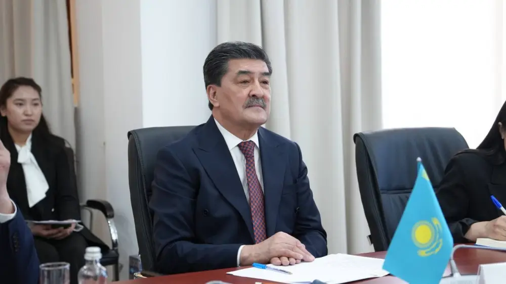 Министр экологии Е.Н. Нысанбаев встретился с Заместителем Генерального секретаря ОЭСР Ф. Лапекорелла (2)