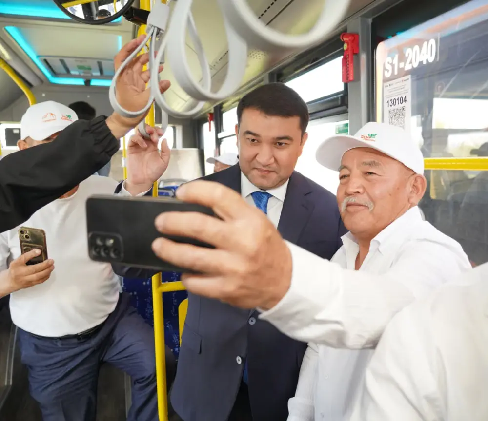 В ТУРКЕСТАНЕ ПРЕЗЕНТОВАЛИ 35 СОВРЕМЕННЫХ ЭЛЕКТРОАВТОБУСОВ (5)