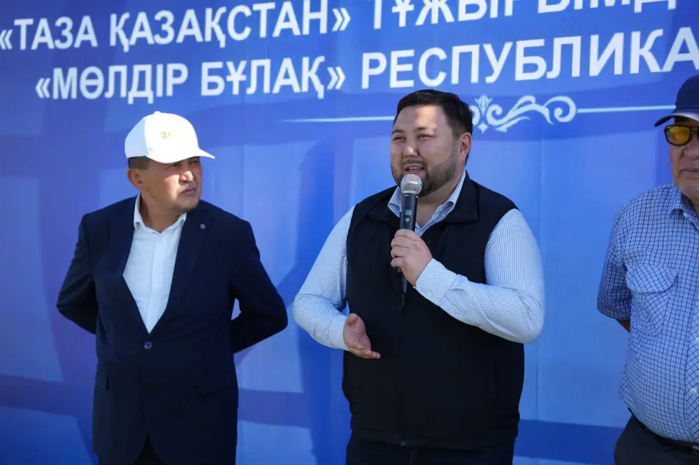 Жители села Жетибай Жамбылской области вышли на очистку близлежащих родников в рамках экологической акции «Мөлдір бұлақ» (5)