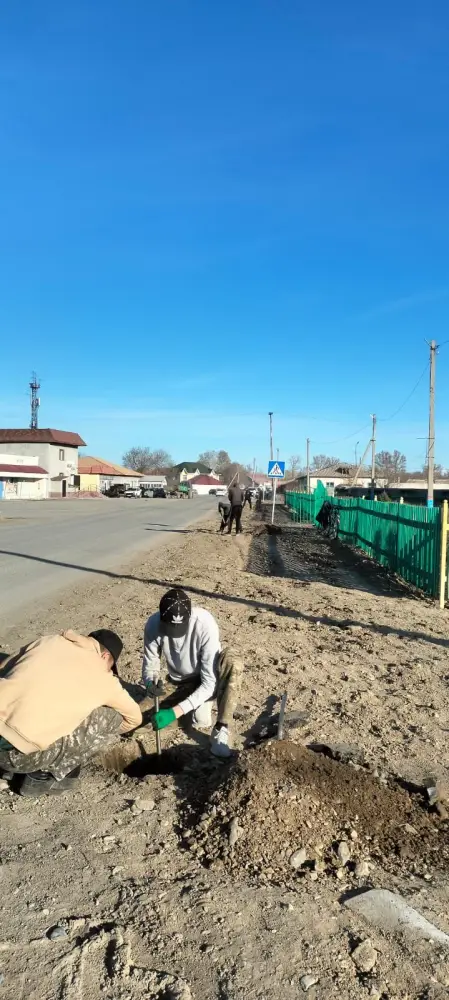 В Аксуатском районе набирают темпы работы по благоустройству (4)