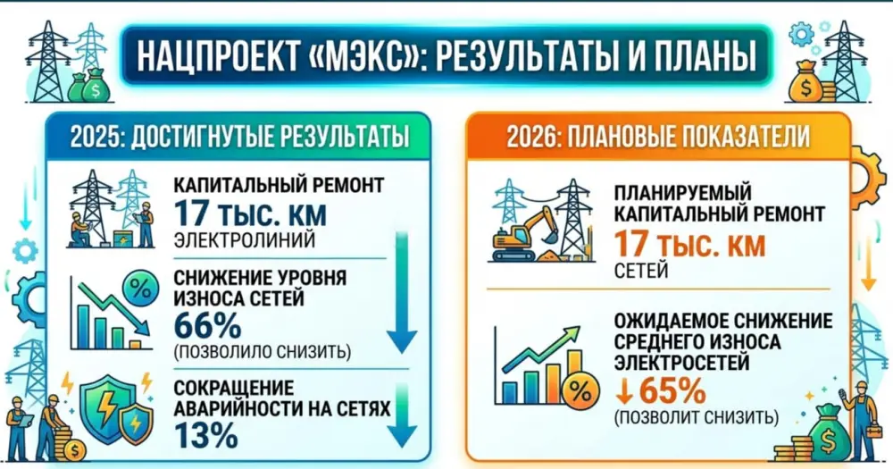 Нацпроект МЭКС: аварийность на электросетях в Казахстане снизилась на 13% (3)