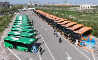 Туркестан обновил автопарк: презентовали 35 современных электроавтобусов