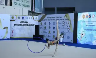 Международный чемпионат Казахстана по художественной гимнастике: спортсменки из 14 регионов демонстрируют мастерство