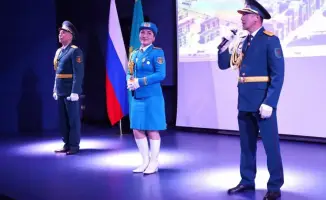 Праздничное мероприятие в Москве посвященное Дню защитника Отечества Казахстана