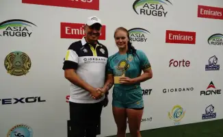 Серебро чемпионата Азии женской сборной Казахстана по регби в Алматы